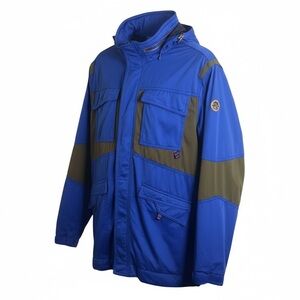 Urban Outfitters Mens‎ Windbreaker Jacket Hood Size Large Blue